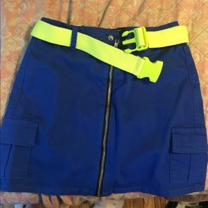Blue Cargo Skirt